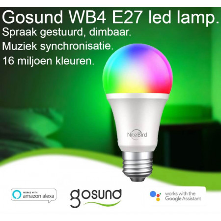 Gosund Nitebird WB4 slimme led lamp geeft kleur je interieur verlichting.